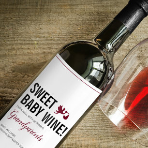 Rótulo De Garrafa De Cerveja Gravidez Anúncio de bebê Avós a serem