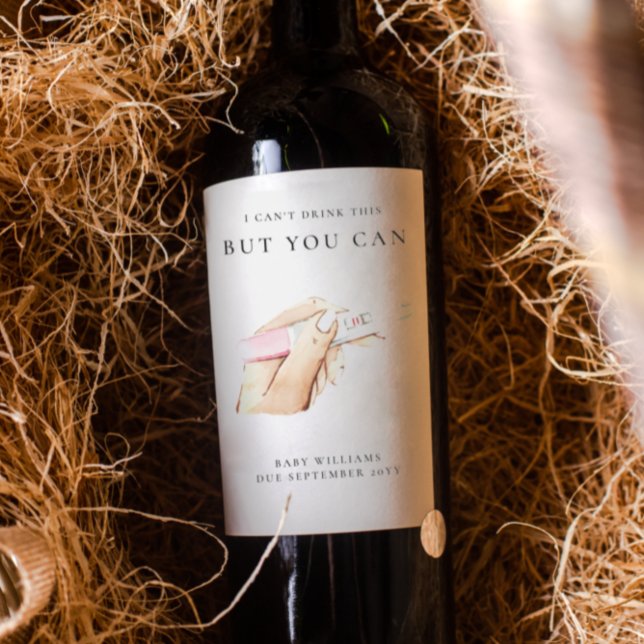 Rótulo De Garrafa De Cerveja Gravidez Personalizada com Cores Aquáticas (Criador carregado)