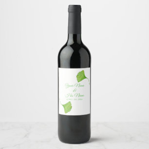 Rótulo De Garrafa De Cerveja Green Ginko deixa Thunder_Cove