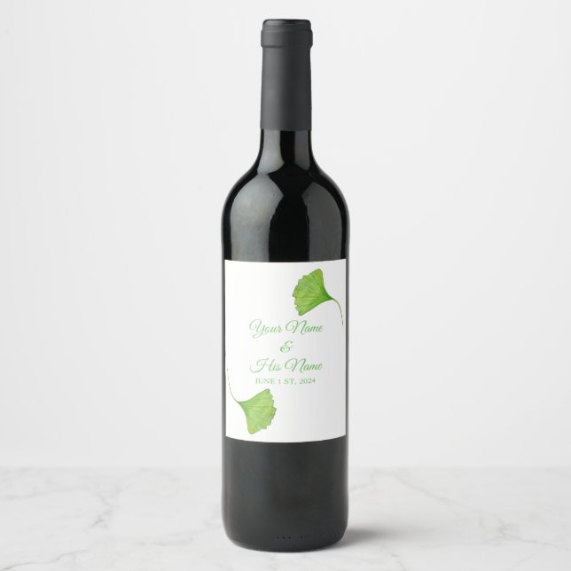 Rótulo De Garrafa De Cerveja Green Ginko deixa Thunder_Cove (Frente)
