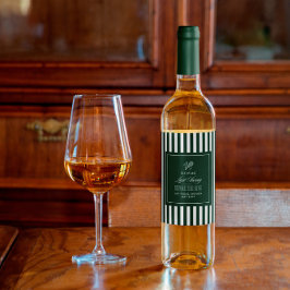 Rótulo De Garrafa De Cerveja Green Stripe Tennis Bachelorette elegant modern