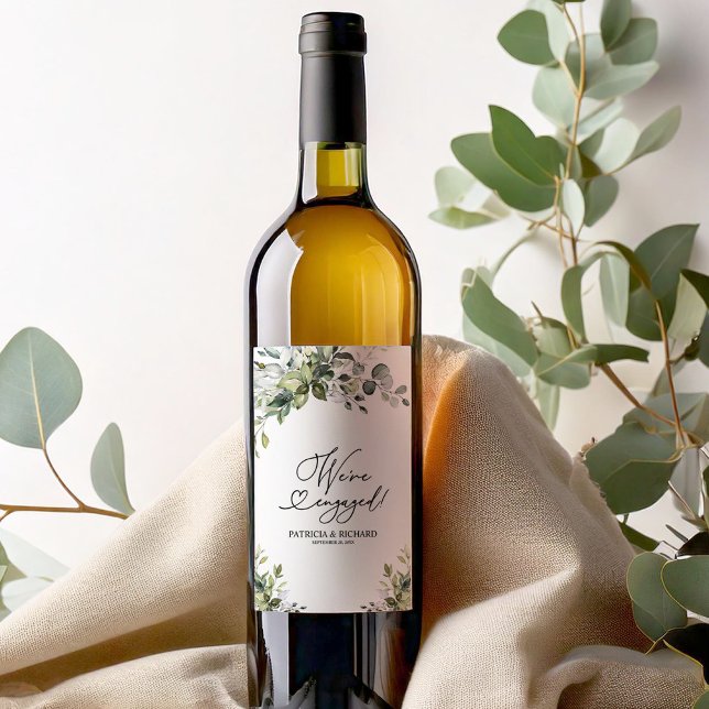 Rótulo De Garrafa De Cerveja Greenery, estamos em Festa de noivado (Criador carregado)