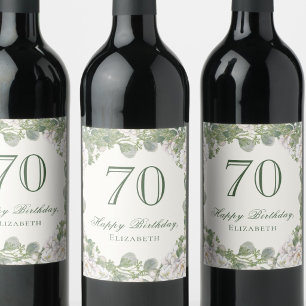 Rótulo De Garrafa De Cerveja Guardanapos Elegantes de Flores em Marfim para 70º