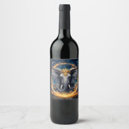 Rótulo De Garrafa De Cerveja Guardião Coroado do Portão Celestial o elefante