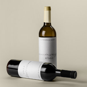 Rótulo De Garrafa De Cerveja Guestbook de Casamento de Script de Caligrafia Ele