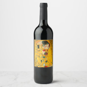Rótulo De Garrafa De Cerveja Gustav Klimt O Beijo