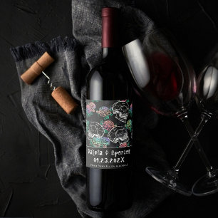 Rótulo De Garrafa De Cerveja Habilidades e Rosas de Ombre   Pastel Gótico Obrig