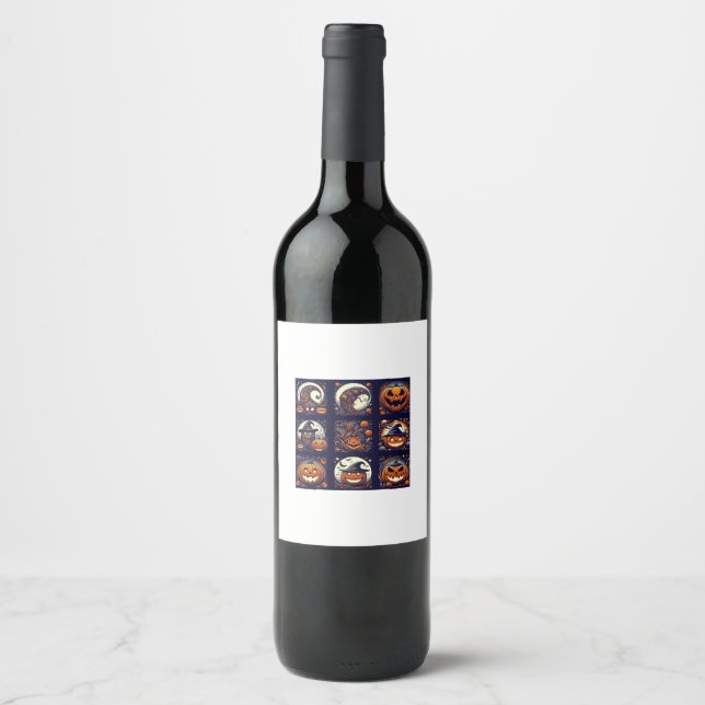 Rótulo De Garrafa De Cerveja Halloween (Frente)