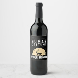 Rótulo De Garrafa De Cerveja Halloween, Macaco-Aranha Humano
