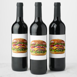 Rótulo De Garrafa De Cerveja Hambúrguer de SlipperyJoe's com bacon crocante ape