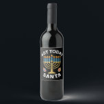 Rótulo De Garrafa De Cerveja Hanukkah Hoje Não Papai noel o judeu Chanukah<br><div class="desc">Hanukkah Hoje Não Papai noel o judeu Chanukah</div>