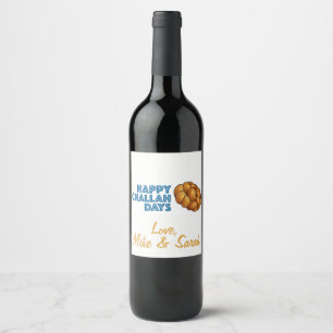 Rótulo De Garrafa De Cerveja Happy Challah Days Hanukkah Chanukah Holiday Gift