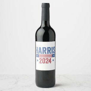 Rótulo De Garrafa De Cerveja Harris Para Presidente Eleito Democratas Americano