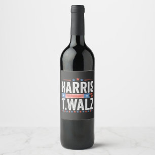 Rótulo De Garrafa De Cerveja Harris Walz 2024 Eleição Kamala Tim Waltz
