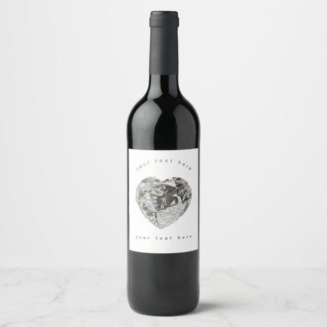 Rótulo De Garrafa De Cerveja Heart Diamond (Frente)