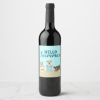 Hello Summer Beach Dogs Blue