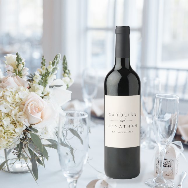 Rótulo De Garrafa De Cerveja História de Casamento Personalizado Elegante Moder (Criador carregado)