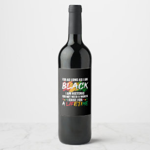 Rótulo De Garrafa De Cerveja História Negra Mês Por enquanto eu for Negra