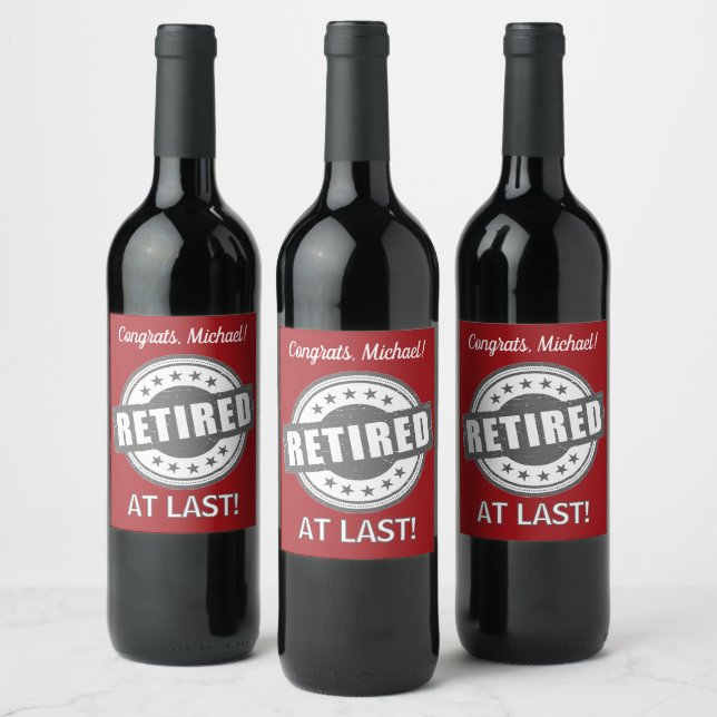 Rótulo De Garrafa De Cerveja Hora da festa de aposentadoria! Personalizado (Garrafas)