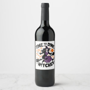 Rótulo De Garrafa De Cerveja Hora de Dink Witches Spookleball no Dia das Bruxas