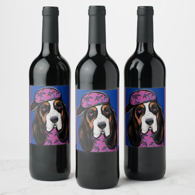Rótulo De Garrafa De Cerveja Hound Basset (Garrafas)
