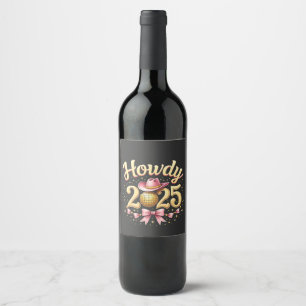 Rótulo De Garrafa De Cerveja Howdy 2025 Ano Novo Eve Cowboy Ocidental