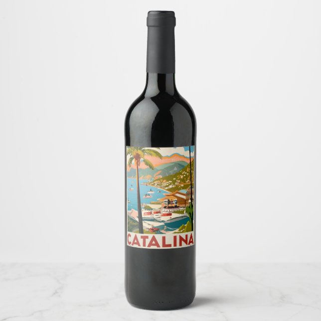 Rótulo De Garrafa De Cerveja Ilha Catalina (Frente)