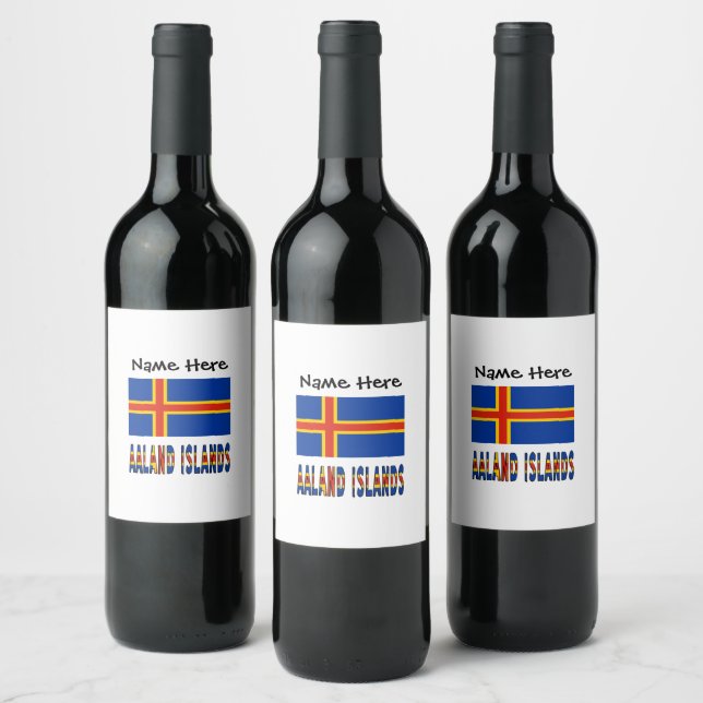 Rótulo De Garrafa De Cerveja Ilhas Ashland Bandeira Ålander Personalizada  (Garrafas)