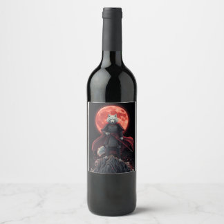 Rótulo De Garrafa De Cerveja Ilustração de Guerreiro Fantasia Japonês