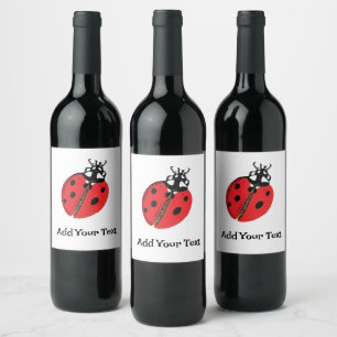 Rótulo De Garrafa De Cerveja Ilustração Lady Bug Personalizada