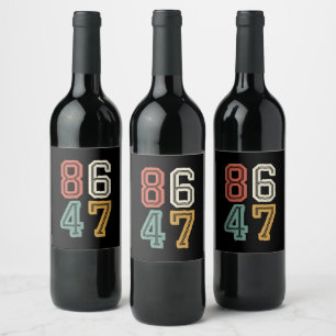 Rótulo De Garrafa De Cerveja Impeach Vintage Classic 86 47 Anti Trump 2024