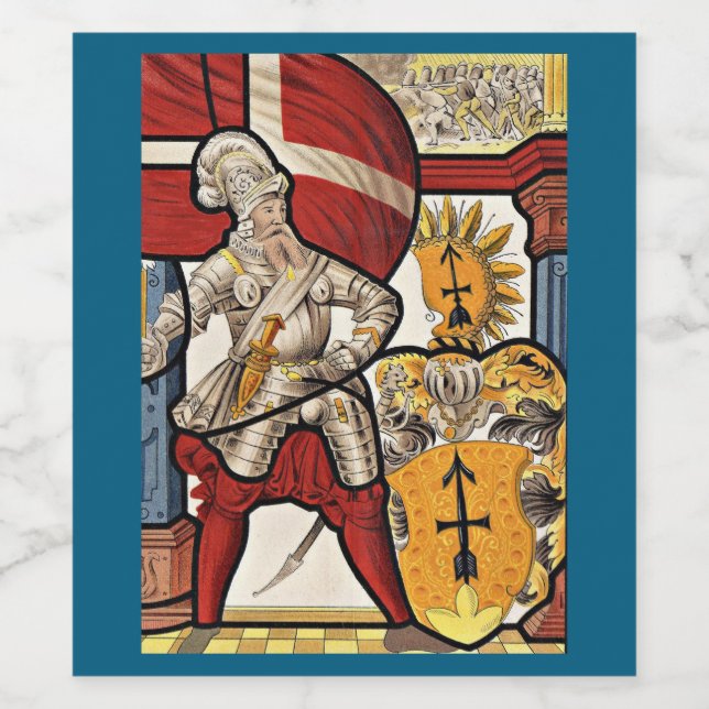 Rótulo De Garrafa De Cerveja IMPRESSÃO de soldado suíço AD 1600 (Rótulo Único)