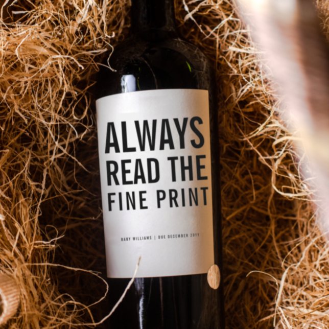 Rótulo De Garrafa De Cerveja Impressão fino | Anúncio personalizado de gravidez (Criador carregado)