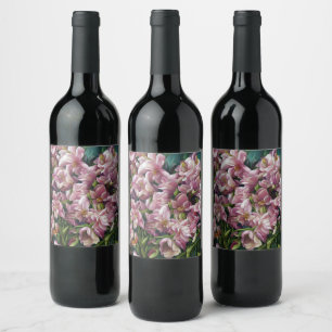 Rótulo De Garrafa De Cerveja Impressões de flor selvagem
