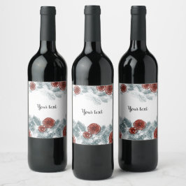 Rótulo De Garrafa De Cerveja Inverno personalizado elegante