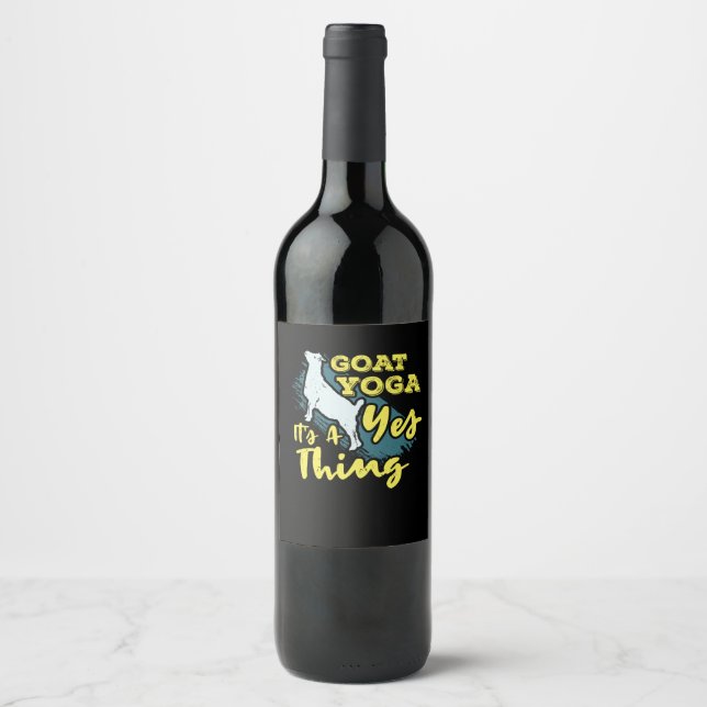 Rótulo De Garrafa De Cerveja Ioga Cabra Goatyoga (Frente)