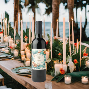 Rótulo De Garrafa De Cerveja Iridescência tropical