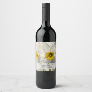 Rótulo De Garrafa De Cerveja Íris Moderna Flores Aquarela