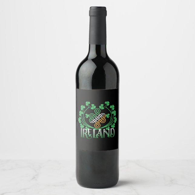 RÓTULO DE GARRAFA DE CERVEJA IRLANDA SHAMROCK (Frente)