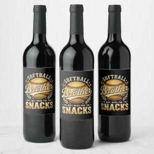 Rótulo De Garrafa De Cerveja Irmão de Softball Divertido Lanches Esportes