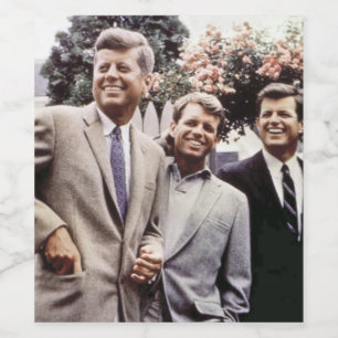Rótulo De Garrafa De Cerveja Irmãos com o Presidente John Kennedy White House