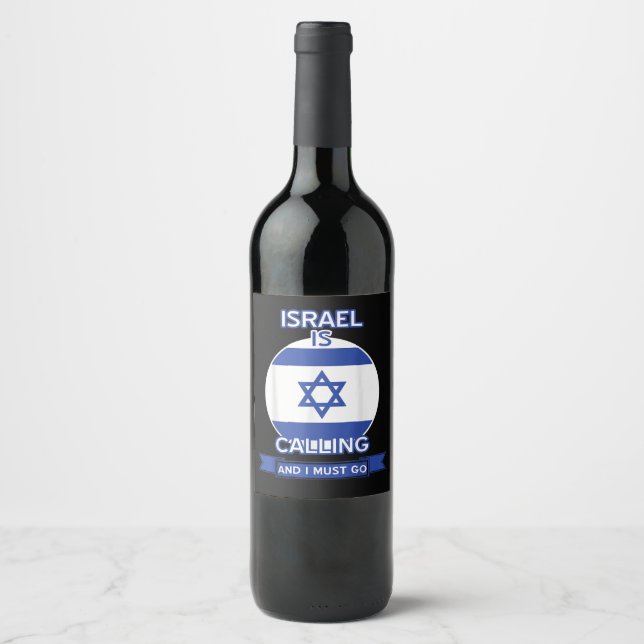 Rótulo De Garrafa De Cerveja Israel Está Chamando E Eu Devo Ir (Frente)
