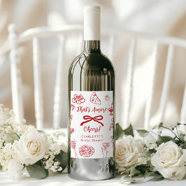 Rótulo De Garrafa De Cerveja Isso é Amore Desenho à Mão Chuveiro de Noiva Itali