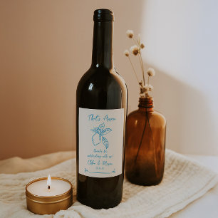 Rótulo De Garrafa De Cerveja Isso Mais Adiante Desenhou O Casamento De Limão It