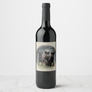 Rótulo De Garrafa De Cerveja Jagdterrier, Coração Corajoso