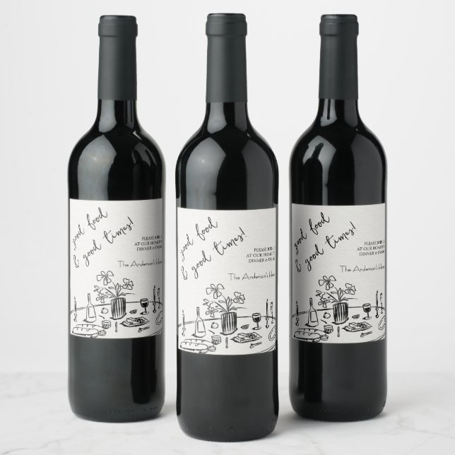 Rótulo De Garrafa De Cerveja Jantar de Ação de Graças Rústico Elegante (Garrafas)