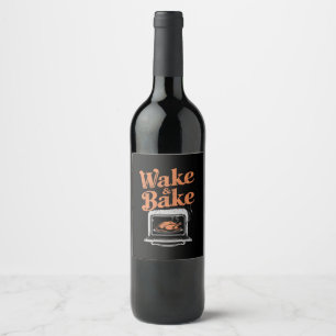 Rótulo De Garrafa De Cerveja Jantar de Peru Wake Bake Engraçado Dia de Ação de 