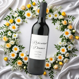 Rótulo De Garrafa De Cerveja Janto de Ensaio de Casamento de Script Elegante