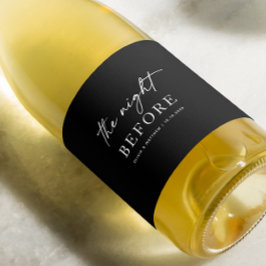 Rótulo De Garrafa De Cerveja Janto de ensaio de casamento negro | Noite Antes