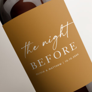 Rótulo De Garrafa De Cerveja Janto de ensaio de mostarda castanha   Noite Antes